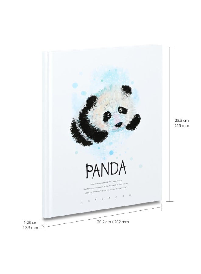 FIS® Hard Cover Notebook, Size 10"X8" Inches(254x203.2mm), 96 Sheets, 192 Pages, Single Line Ruling, White Paper, Packet of 5 Pieces, Panda Cover Design 6-FSNBHC1896-PAN6 - Image 3